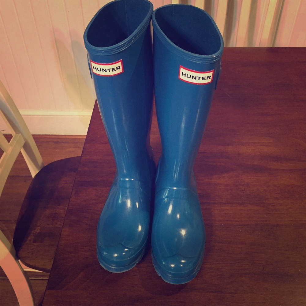 Hunter boots teal